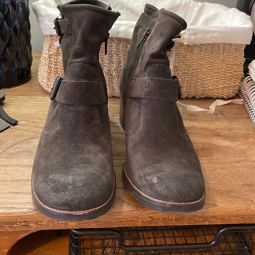 Paul Green suede moto boots